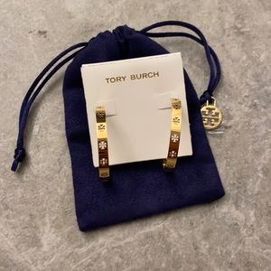 Tory Burch Gold Hoop Earrings.